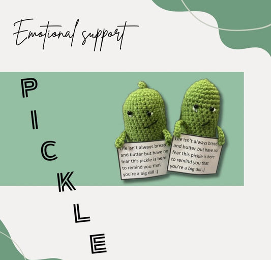 π₯ Crochet Emotional Support Pickle β βYouβre a Big Dill!β
