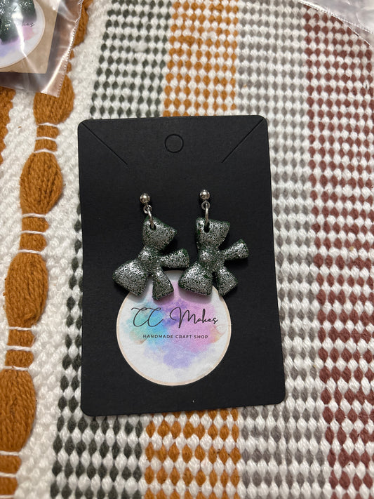 Christmas bows dangle
